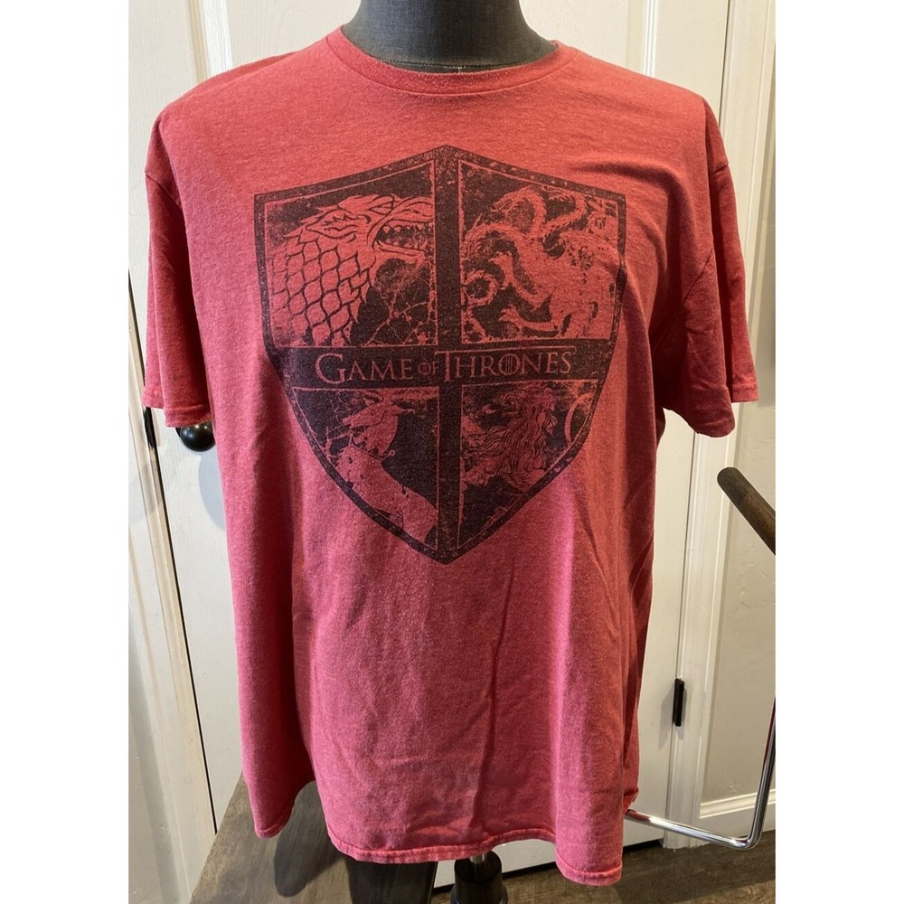 Game of Thrones T-Shirt Men XL Red Excellent House Crest Graphic Tee